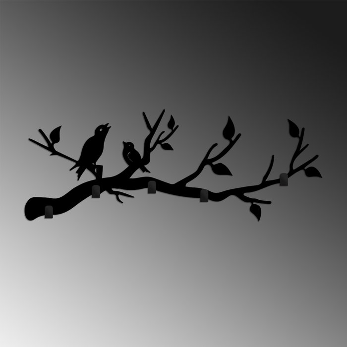 Wallity Escaped Birds Gancho metálico de pared Negro Wallity Escaped Birds Gancho metálico de pared Negro